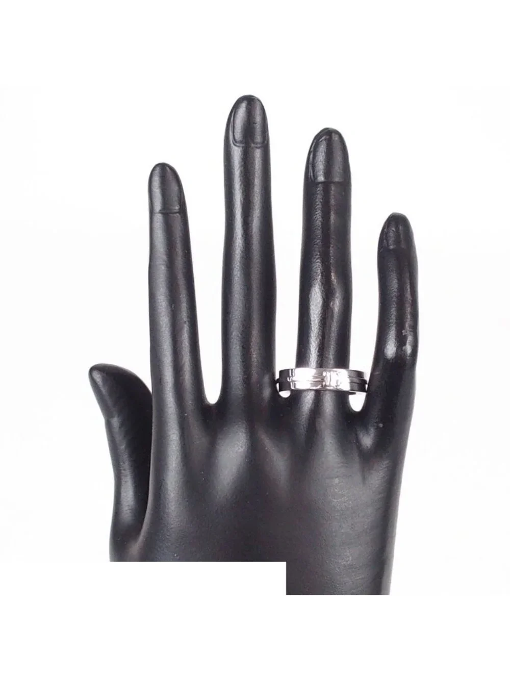 Tiffany & Co T Two Wide White Gold 18K Ring